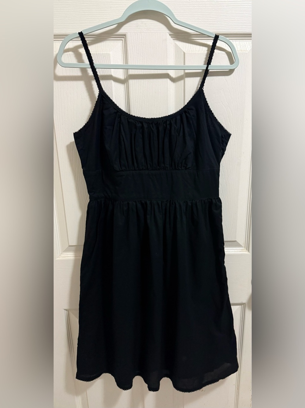 GAP Black Spaghetti-Strap Mini Dress